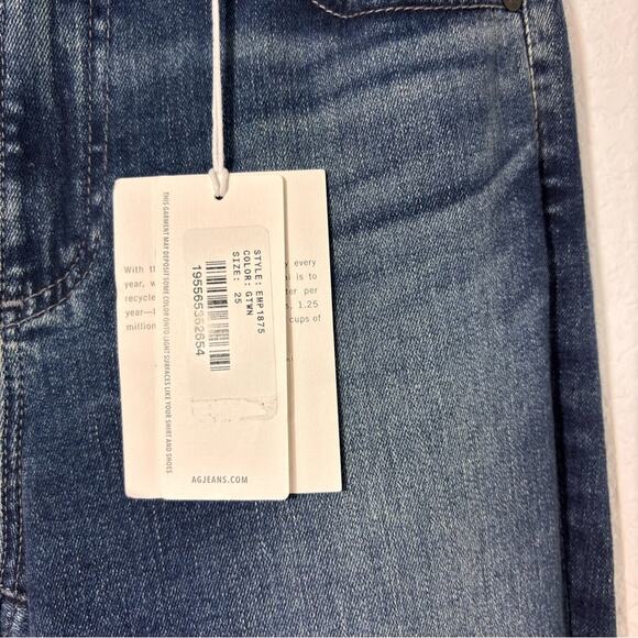 AG ADRIANO GOLDSCHMIED MARI HIGH-RISE STRAIGHT BLUE JEANS SIZE 25R BRAND NEW - Picture 4 of 6